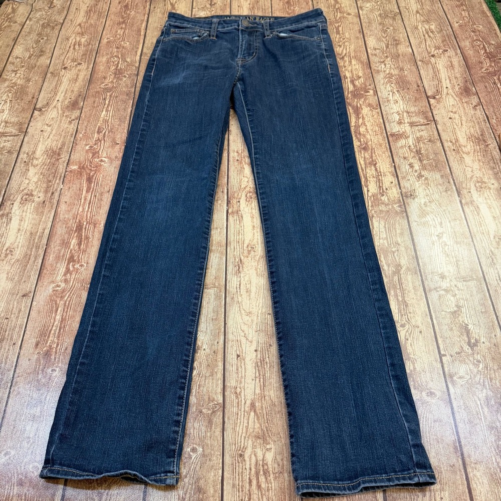 American Eagle Original Straight Jeans Mens 28 x 32 Blue Active Flex Stretch